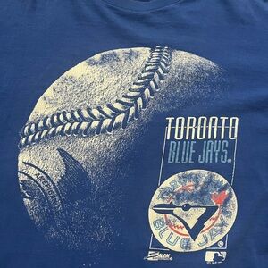 Vintage 1992 Salem Toronto Blue Jays Blue Short Sleeve Tee Sz XL
